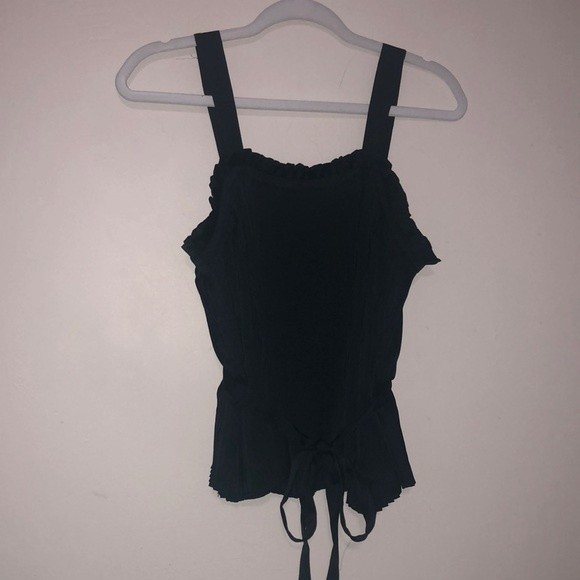 Ryegrass women’s square neck sleeveless peplum top size XS NWOT - Picture 3 of 7